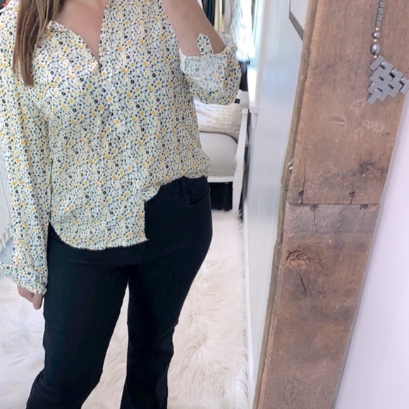 Velvet heart floral button down shirt size large - Picture 1 of 8
